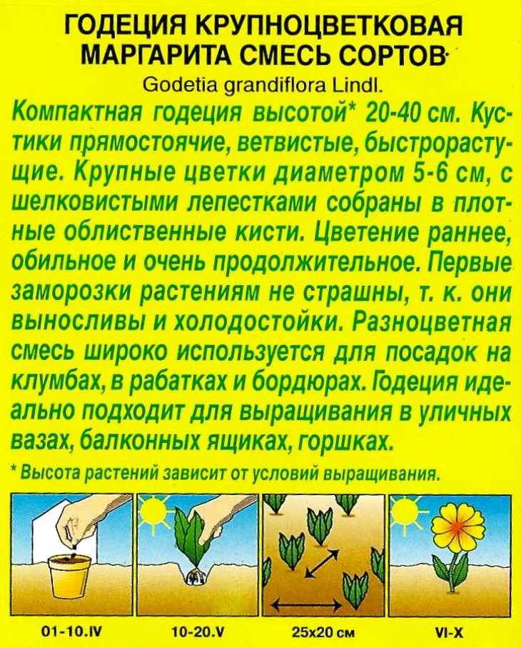 Годеция Маргарита, смесь сортов 0,05г