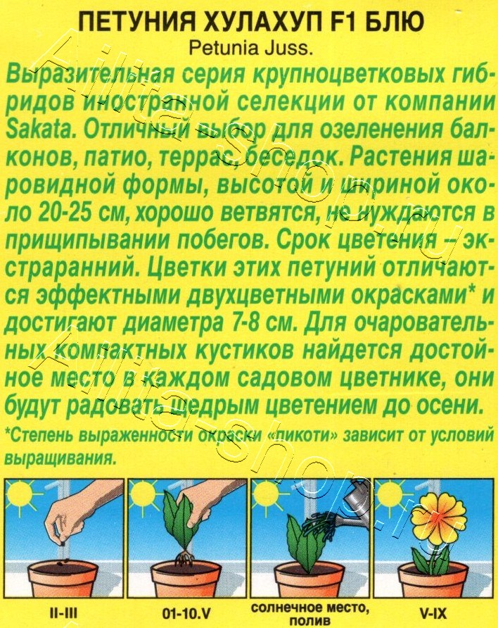Петуния Хулахуп F1 блю 7шт