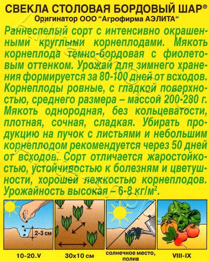 Свекла столовая Бордовый шар 3г