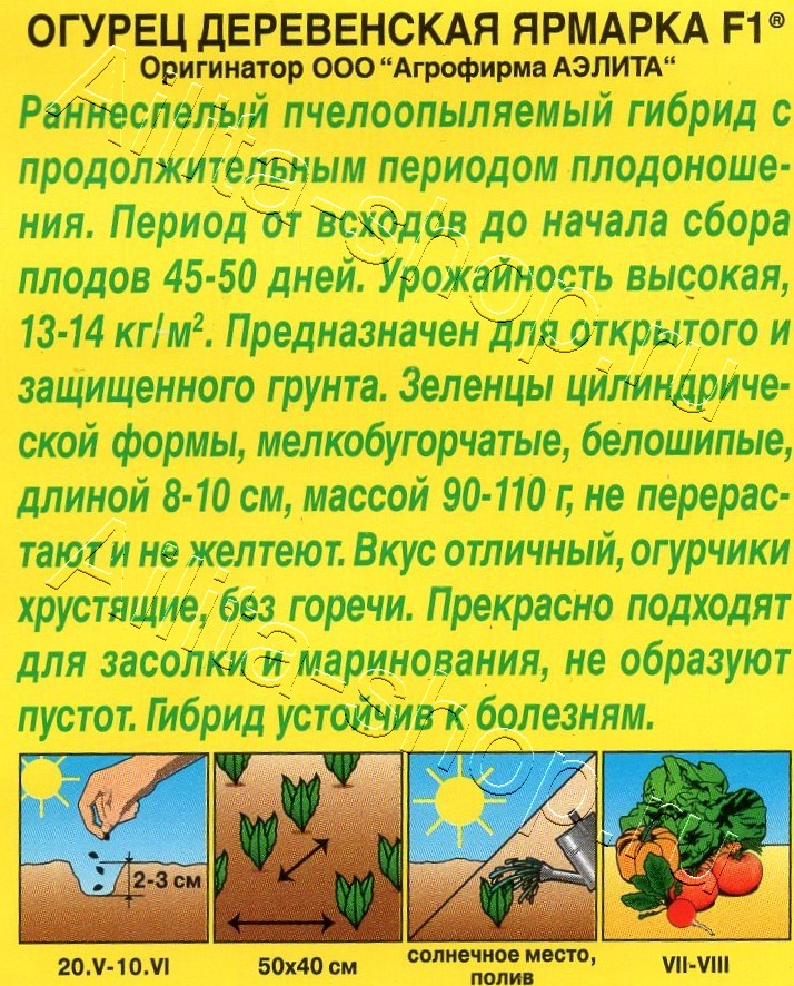 Огурец Деревенская ярмарка F1 10шт