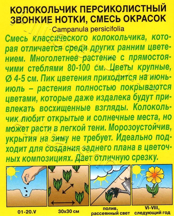 Колокольчик Звонкие нотки, смесь окрасок 0,1г