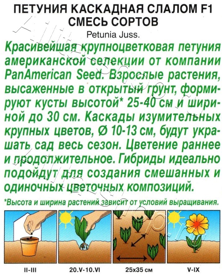 Петуния Каскадная слалом F1 красная 10шт