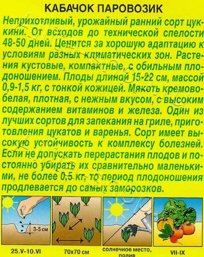 Кабачок цуккини Паровозик 1г