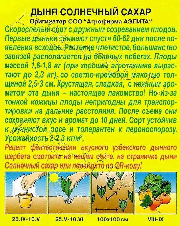 Дыня Солнечный сахар 1г