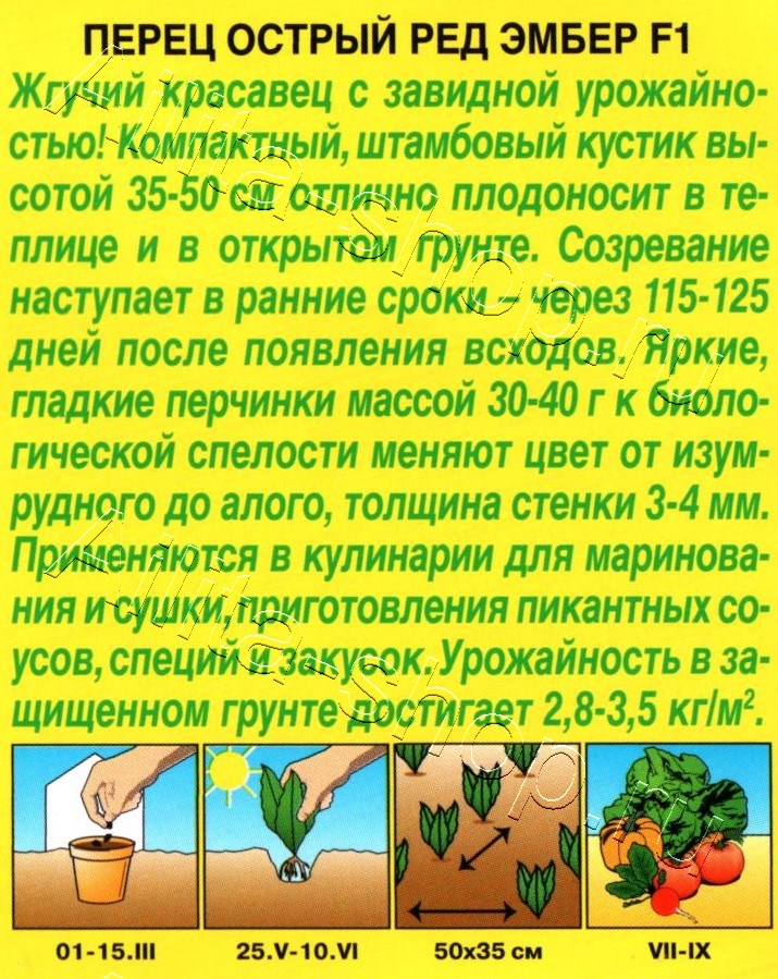 Перец острый Ред Эмбер F1 5шт