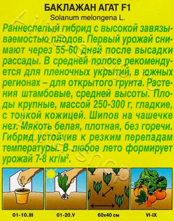 Баклажан Агат F1 0,1г