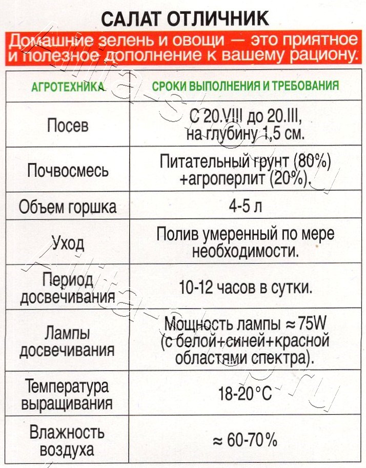 Салат Отличник 0,5г