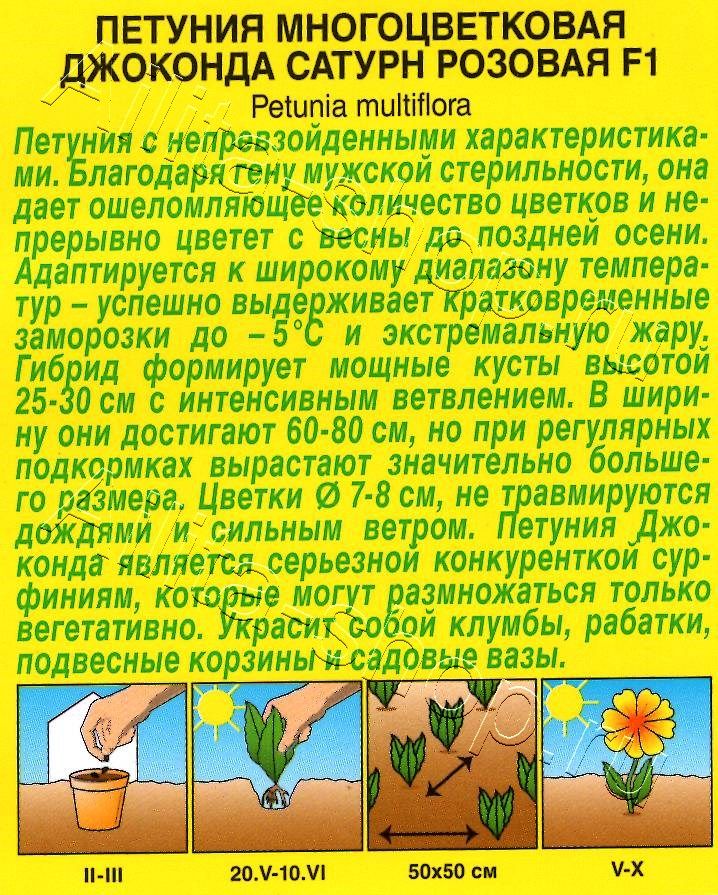 Петуния Джоконда F1 сатурн розовая 7шт