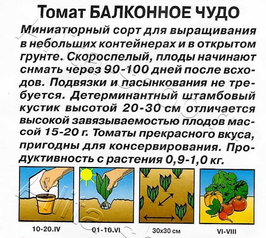 Томат Балконное чудо 20шт