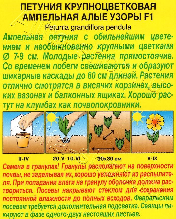 Петуния Алые узоры F1 крупноцветковая 10шт