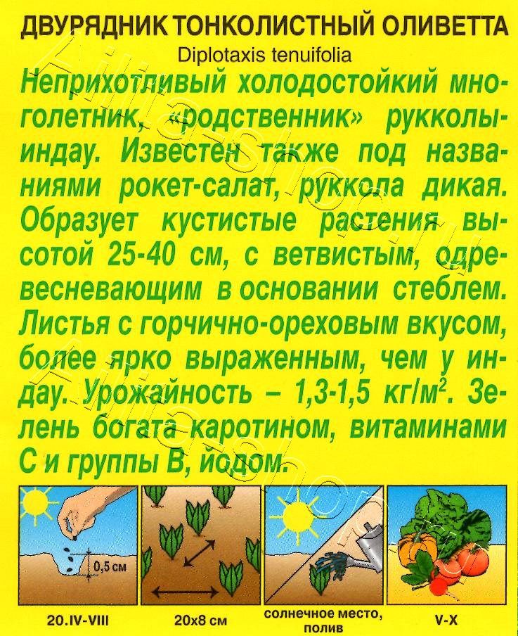 Двурядник тонколистный Оливетта 0,3г