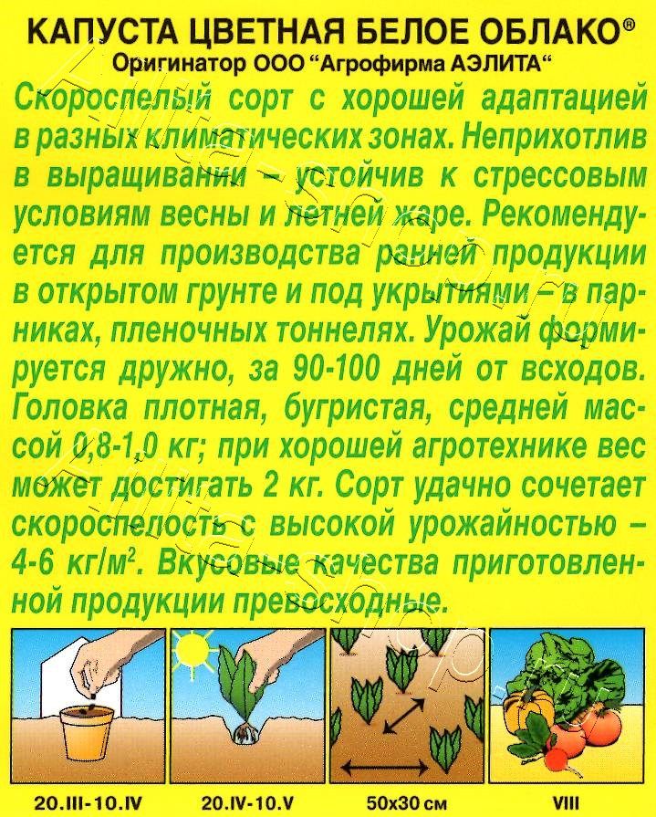 Капуста цветная Белое облако 0,3г