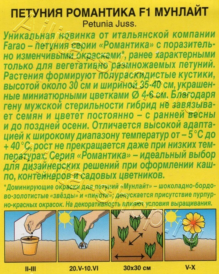 Петуния Романтика F1 мунлайт 5шт