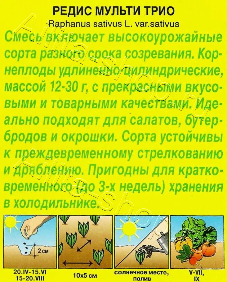 Редис Мульти трио 2г