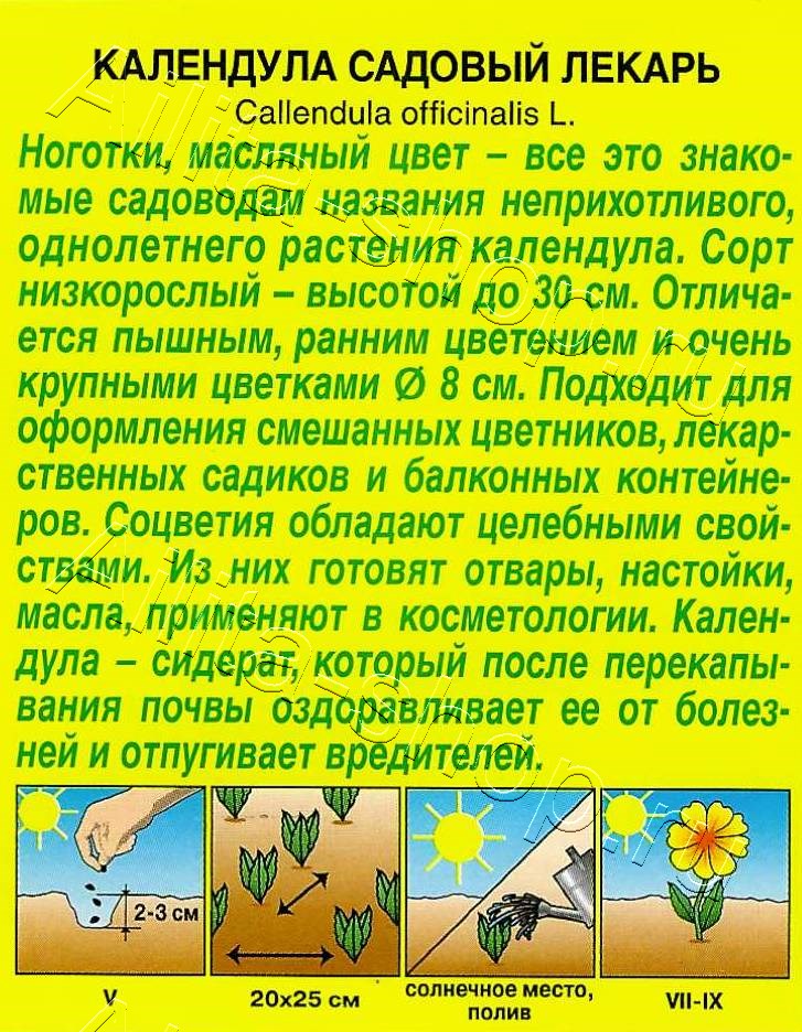 Календула Садовый лекарь 0,3г