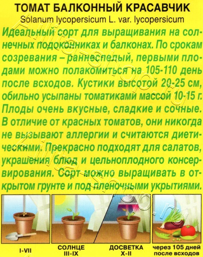 Томат Балконный красавчик 10шт