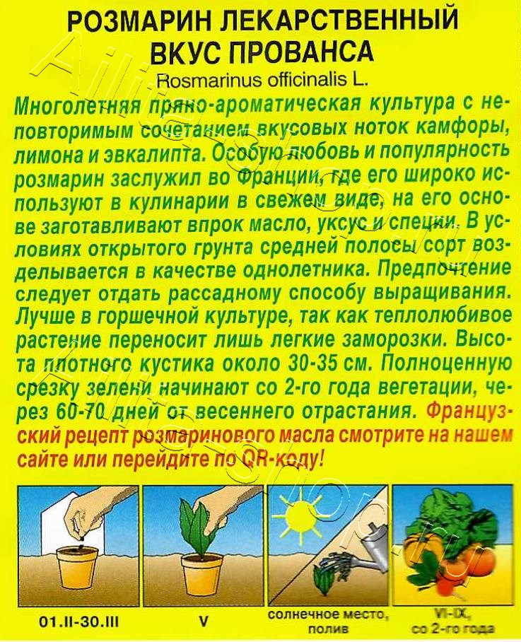 Розмарин Вкус прованса 20шт