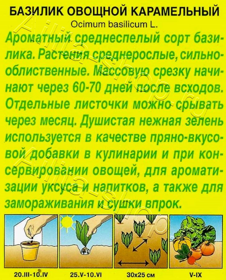 Базилик овощной Карамельный 0,2г