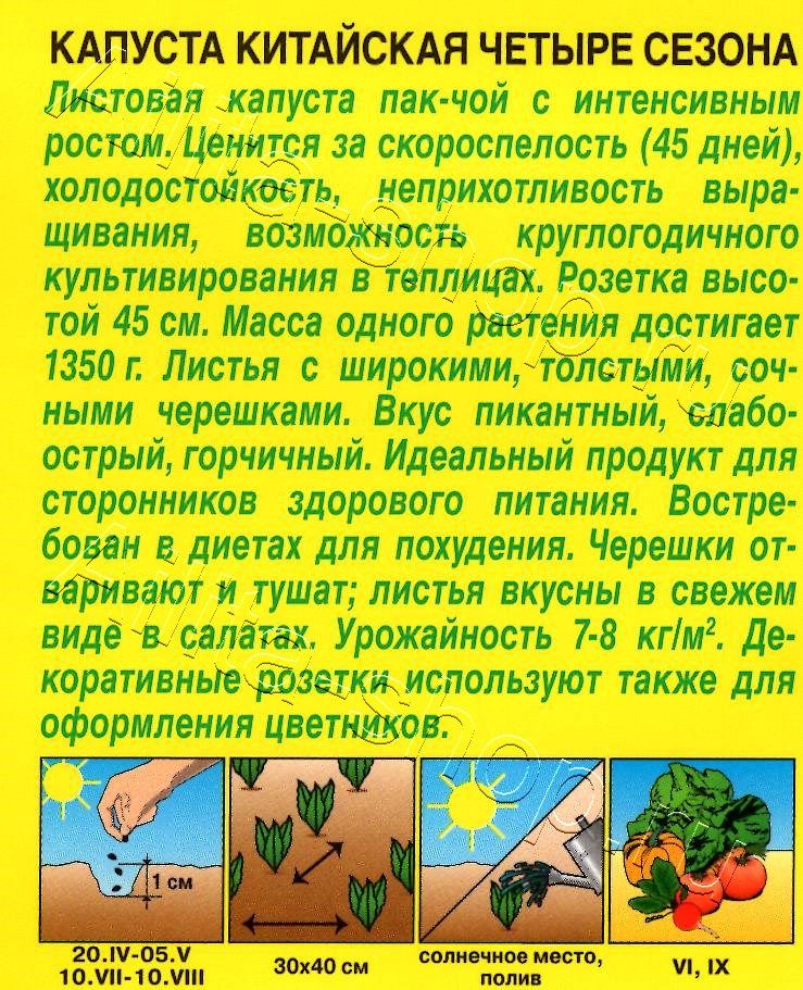 Капуста китайская Четыре сезона 0,3г