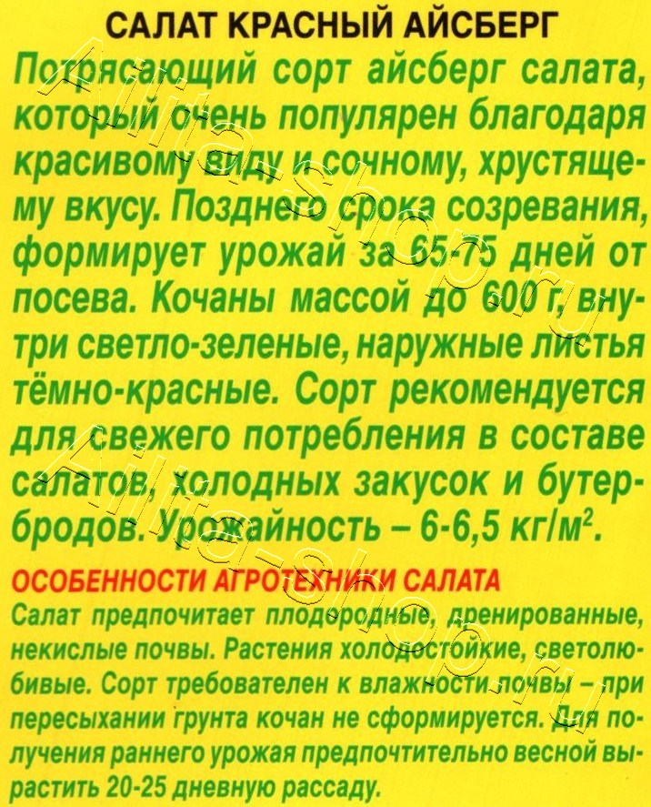 Салат Красный айсберг 0,3г