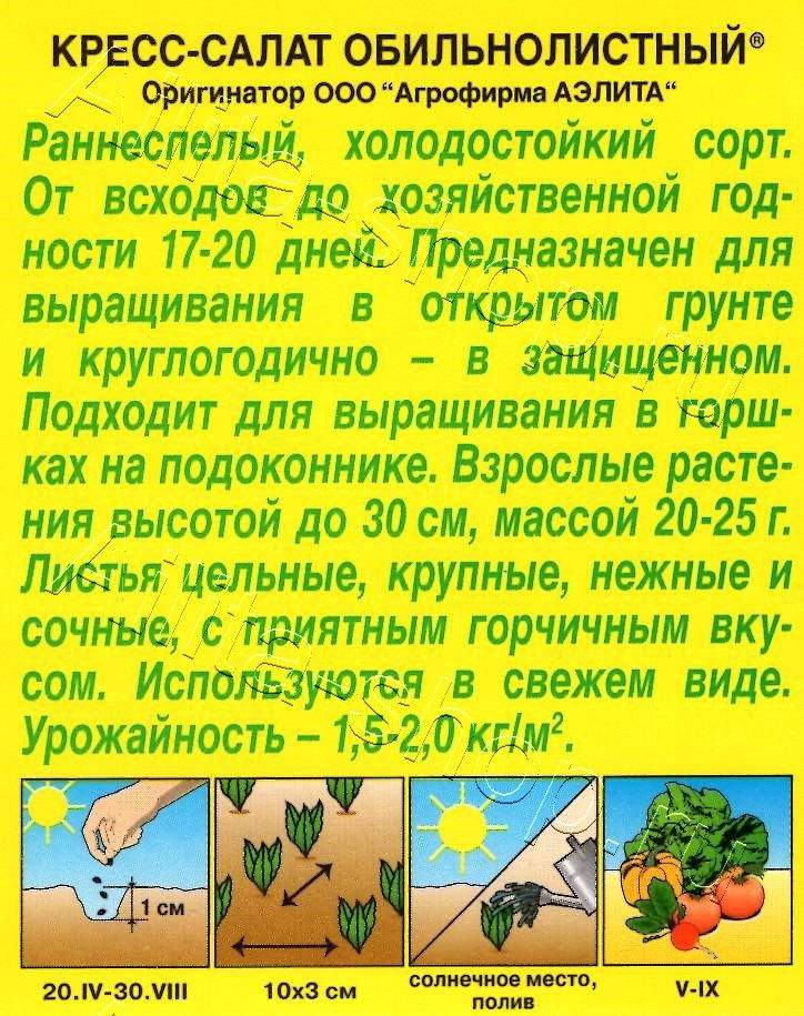 Кресс-салат Обильнолистный 1г