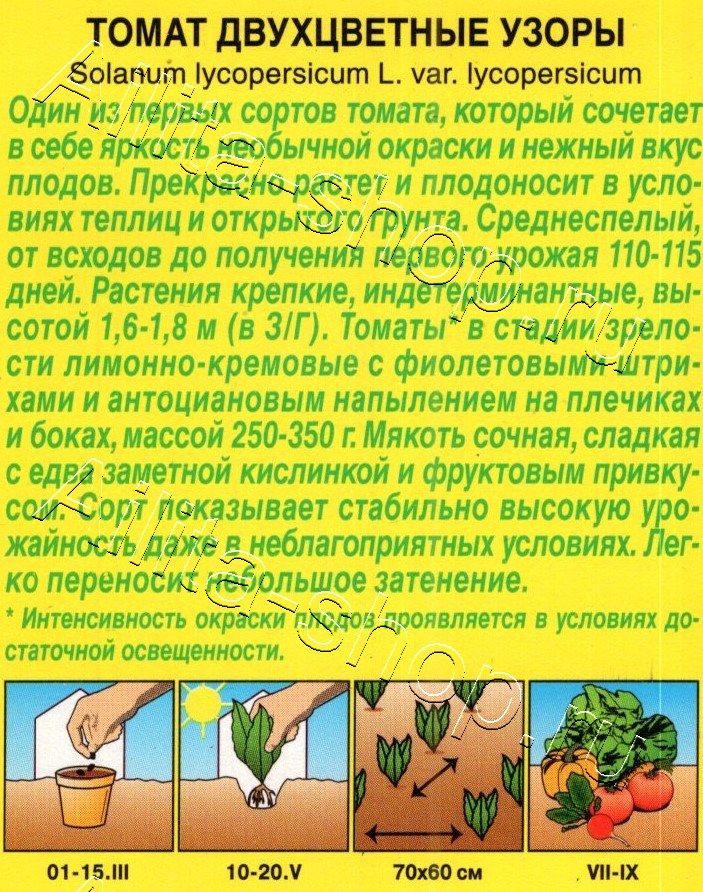 Томат Двухцветные узоры 20шт