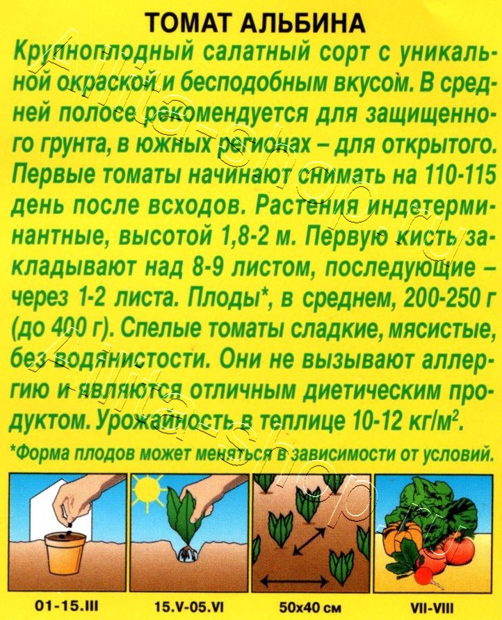 Томат Альбина 20шт