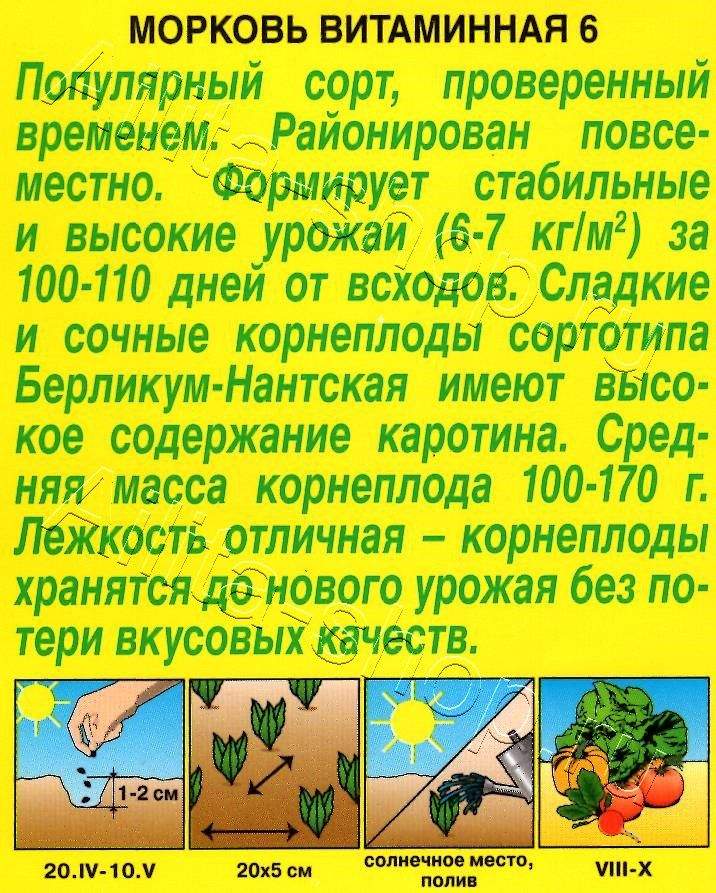 Морковь Витаминная 6 2г