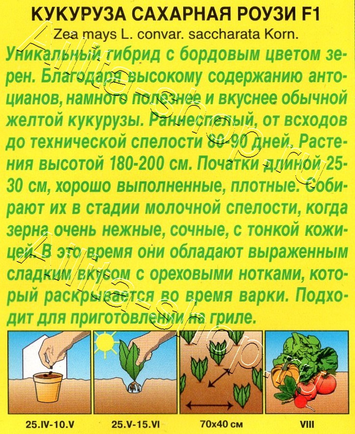 Кукуруза сахарная Роузи F1 5шт