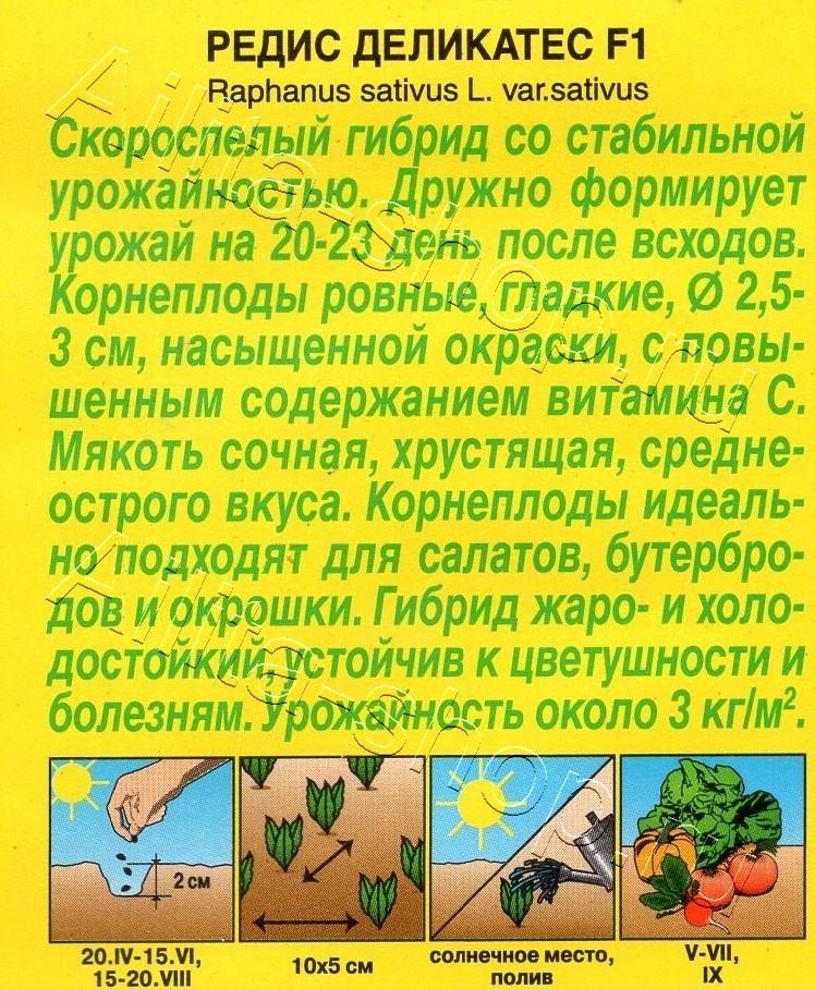 Редис Деликатес F1 1г
