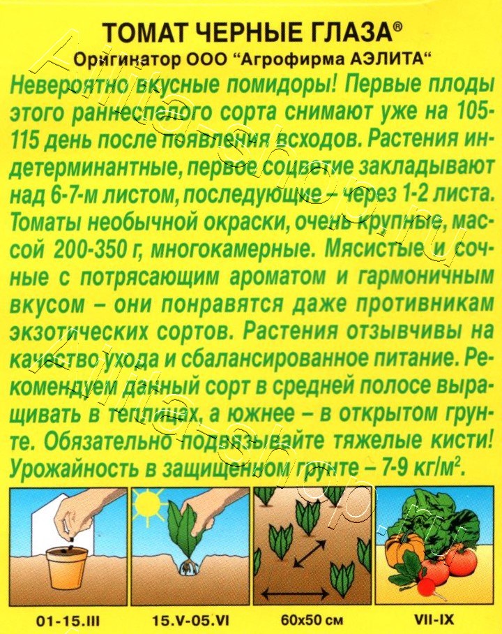 Томат Черные глаза 20шт