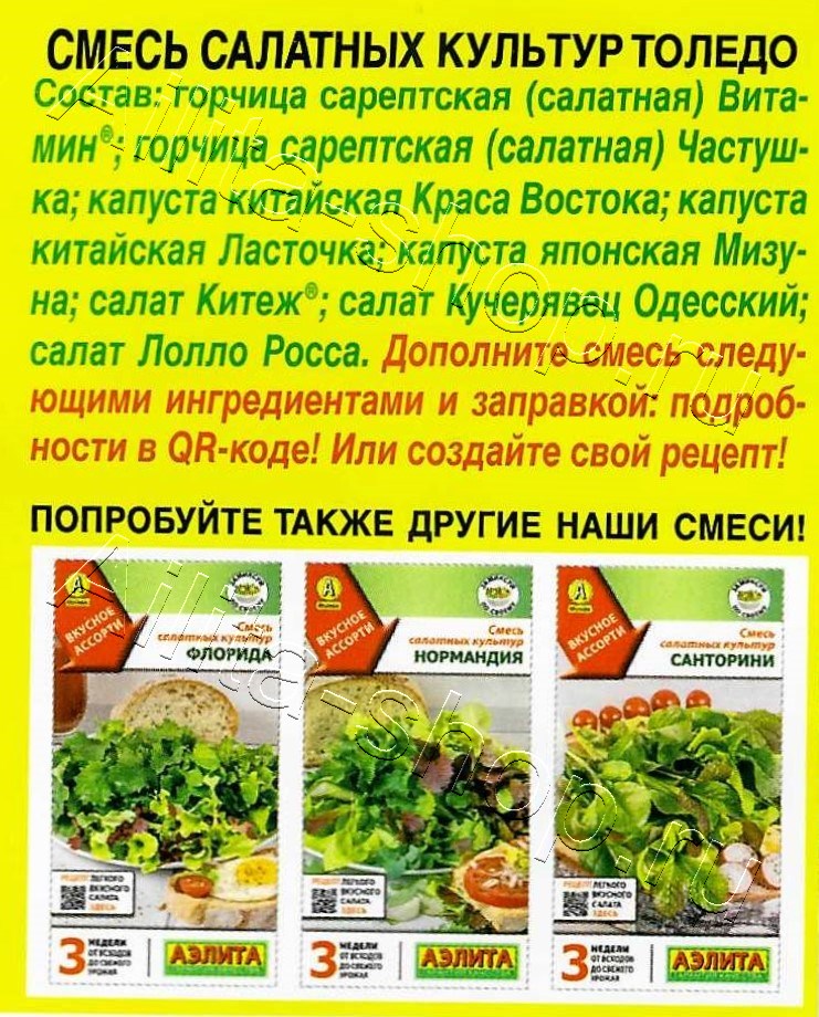 Смесь салатных культур Толедо 0,5г