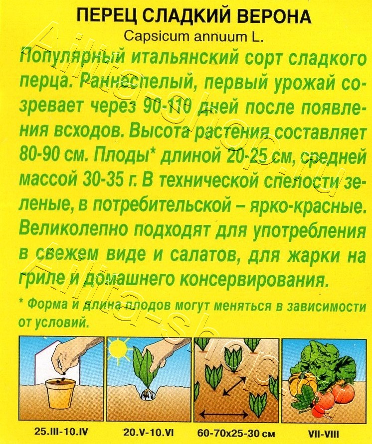 Перец сладкий Верона 20шт