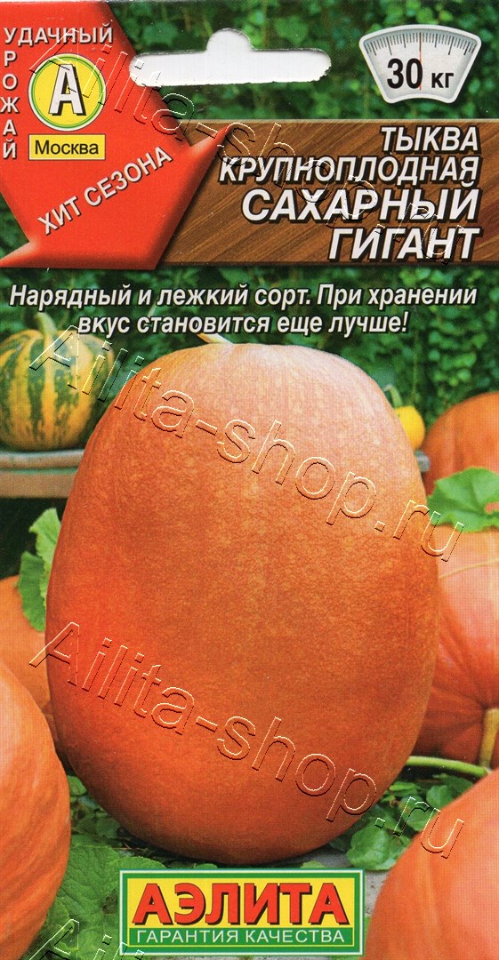 Тыква крупноплодная Сахарный гигант 1г