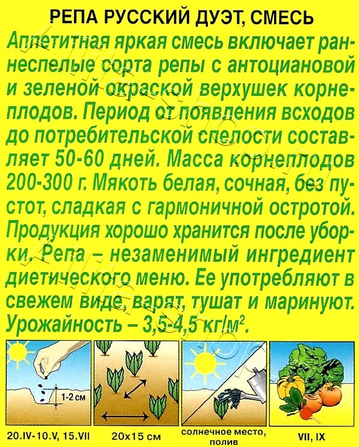 Репа Русский дуэт, смесь 1г