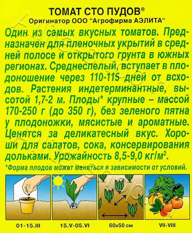 Томат Сто пудов 20шт