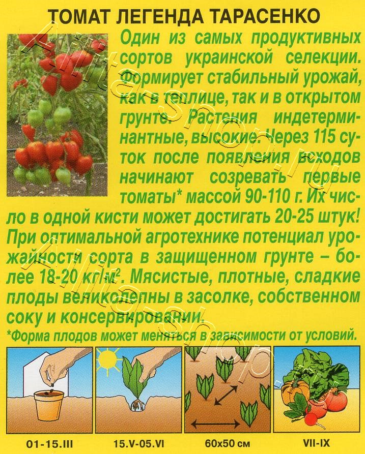 Томат Легенда Тарасенко 20шт