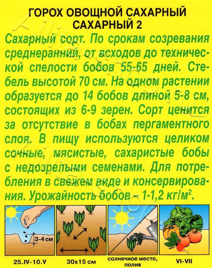 Горох овощной Сахарный 2 10г