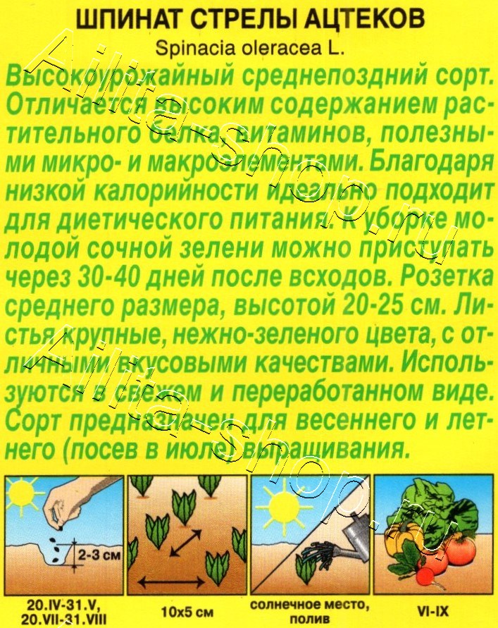 Шпинат Стрелы ацтеков 3г