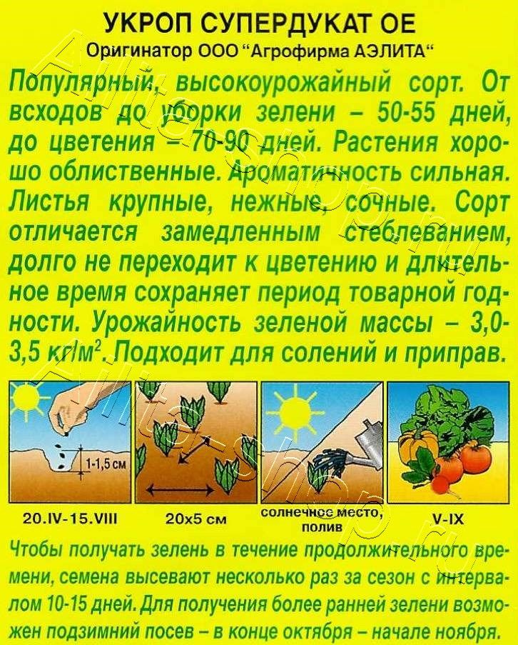 Укроп Супердукат OE 3г