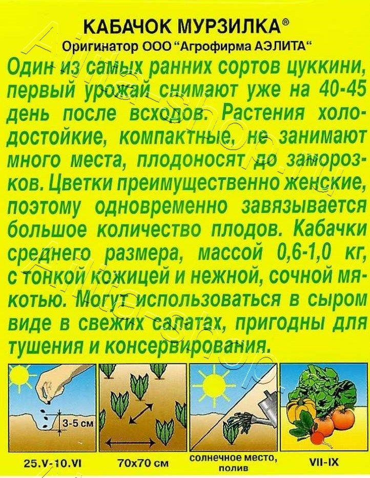 Кабачок цуккини Мурзилка 1г