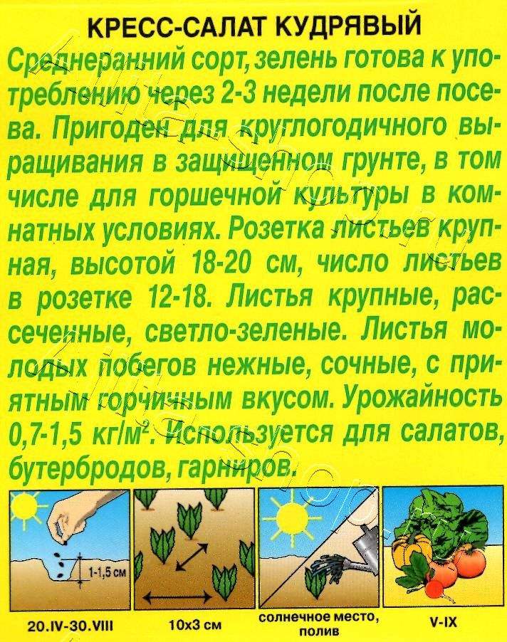 Кресс-салат Кудрявый 1г