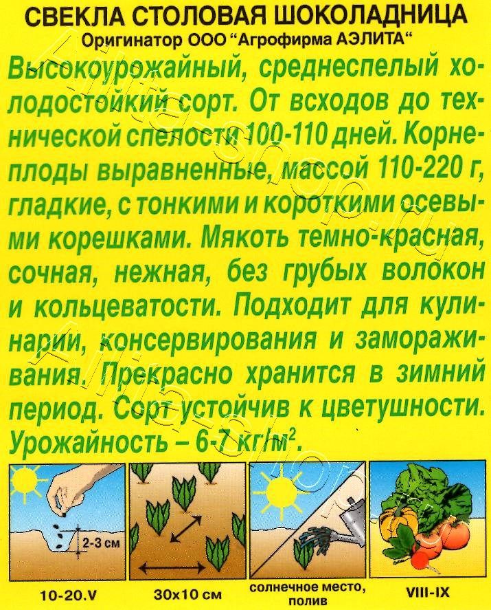 Свекла столовая Шоколадница 3г