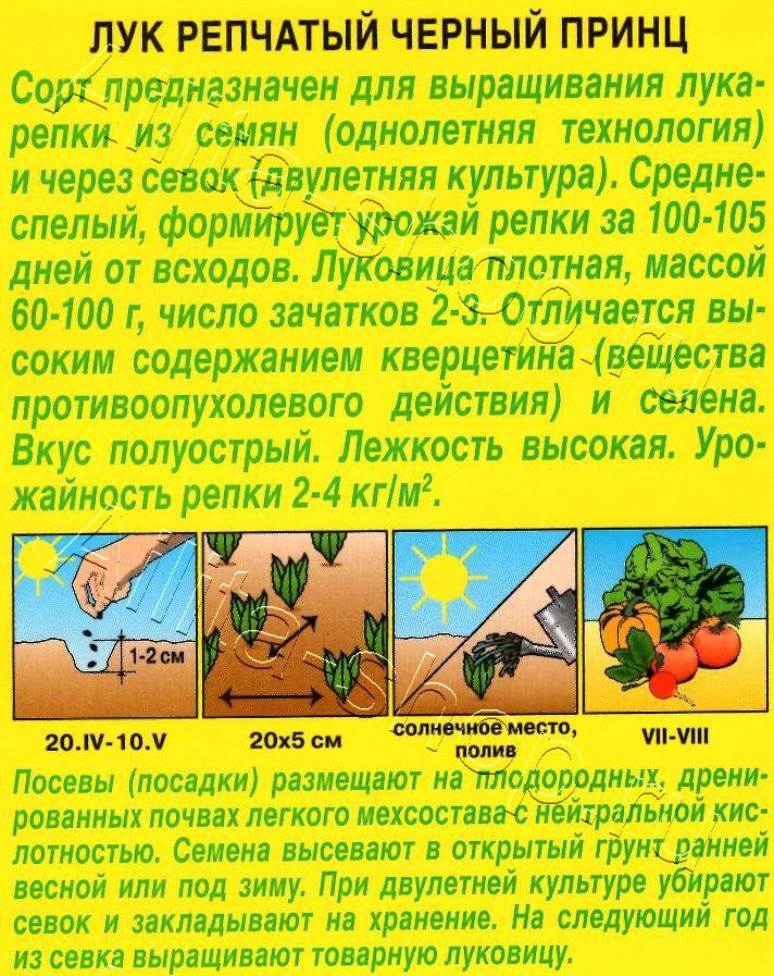 Лук репчатый Черный принц 0,5г