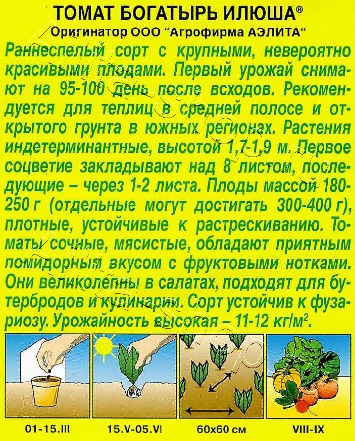 Томат Богатырь Илюша 20шт