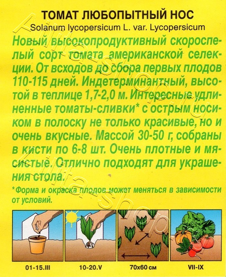 Томат Любопытный нос 20шт