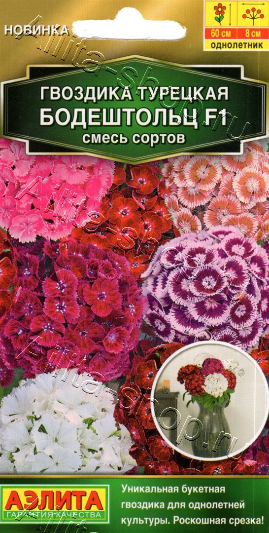 Гвоздика турецкая Бодештольц F1, смесь сортов 7шт