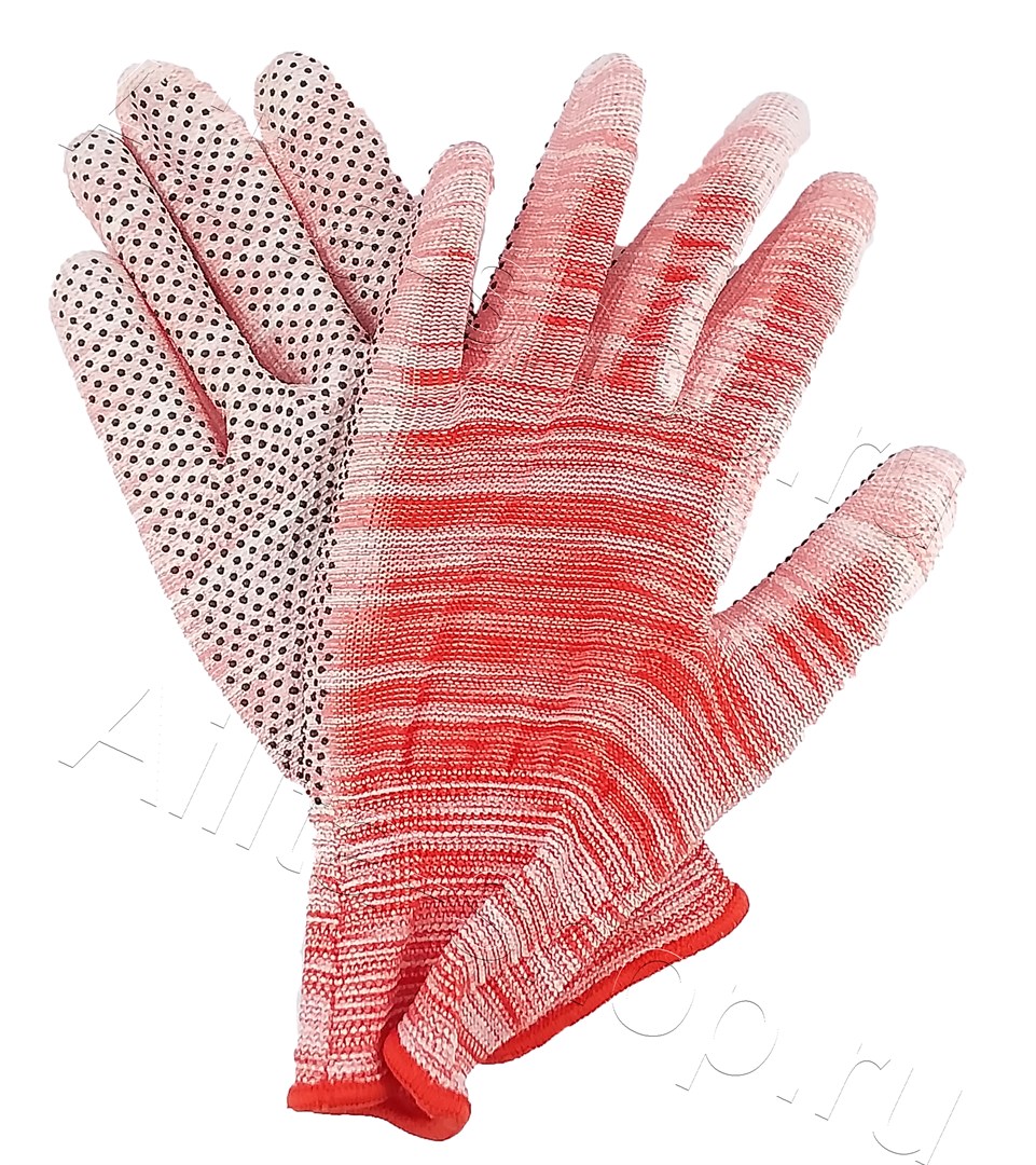 Перчатки микроточка цветная 1шт