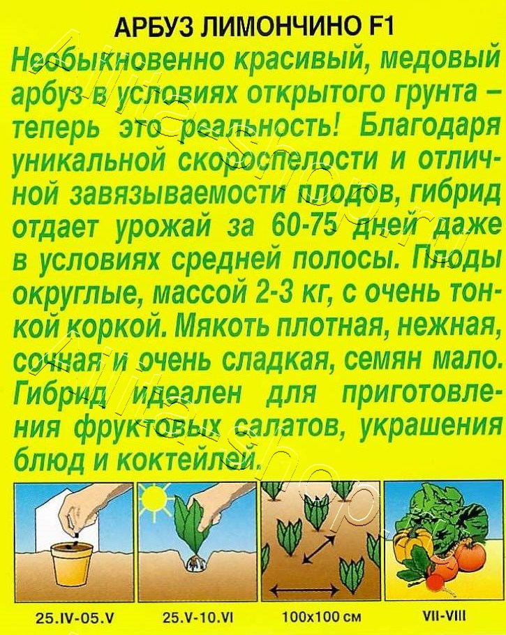 Арбуз Лимончино F1 5шт