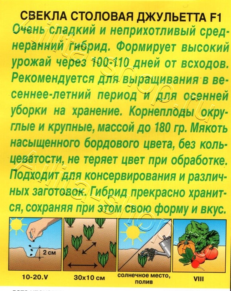 Свекла столовая Джульетта F1 1г